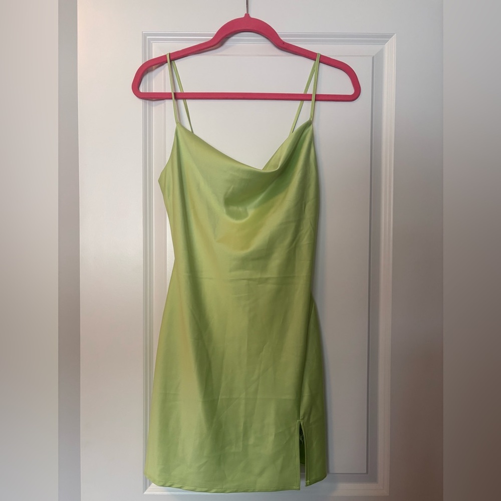 Dani Cowl Neck Satin Dress